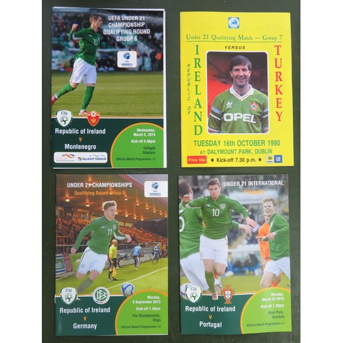 127 - Republic of Ireland – 1980-2020 collection of home and away Republic of Ireland programmes from vari... 