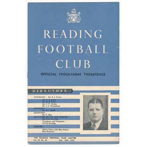 131 - Third Division, North versus South representative matches programmes with March 16th 1955 (Reading F... 