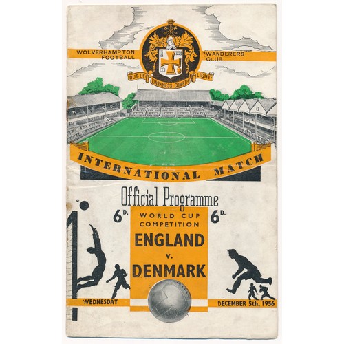 109 - England – 1945-1966 collection of England programmes including 1945 England vs France two-page progr... 