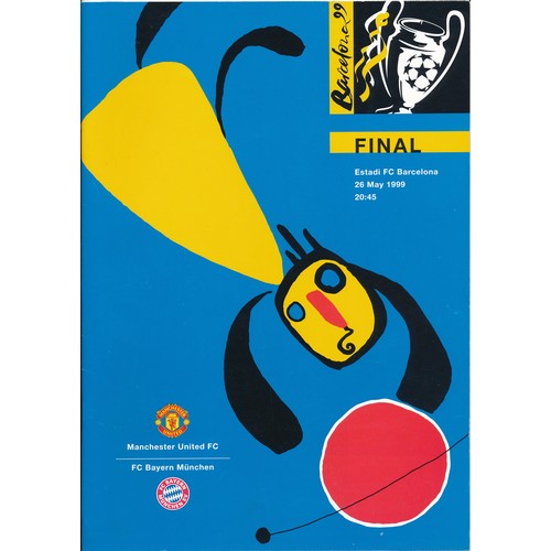 121 - Manchester United – 1998-1999 Champions League fixtures programmes from their spectacular European c... 