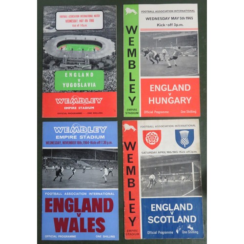 109 - England – 1945-1966 collection of England programmes including 1945 England vs France two-page progr... 