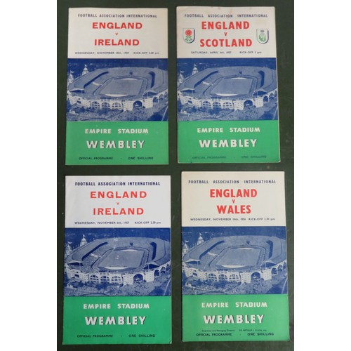 109 - England – 1945-1966 collection of England programmes including 1945 England vs France two-page progr... 