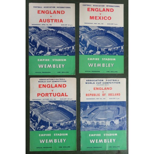 109 - England – 1945-1966 collection of England programmes including 1945 England vs France two-page progr... 