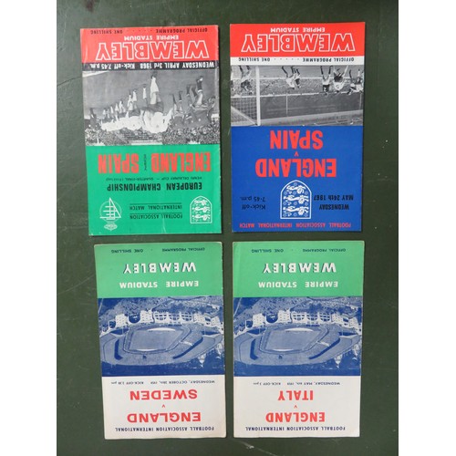 109 - England – 1945-1966 collection of England programmes including 1945 England vs France two-page progr... 