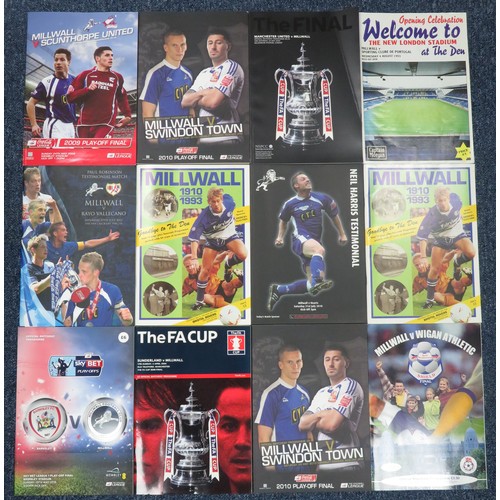 125 - Millwall – Big game programme collection for Millwall F.C. including ‘Millwall 1910-1993 Goodbye to ... 