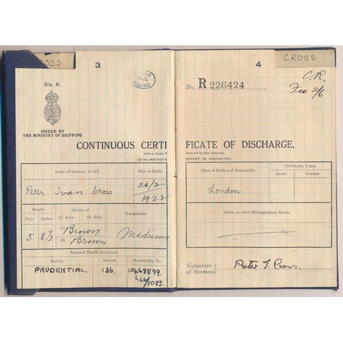 60 - Second World War, interesting selection of documents including  Continuous Certificate of Discharge ... 