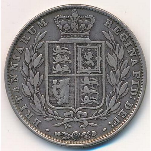 180 - 1845 Half Crown fine.