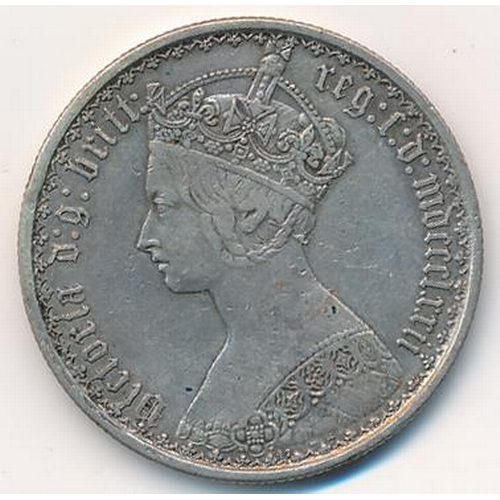 184 - 1872 Gothic Florin good fine.