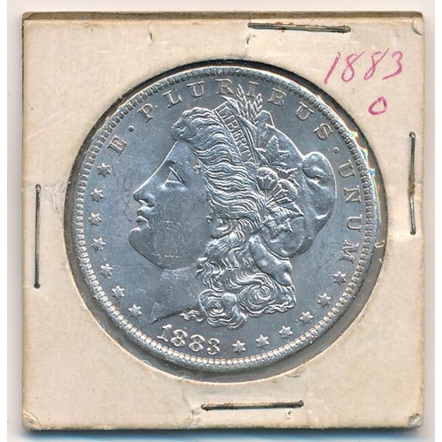 318 - 1883O American silver Liberty dollar, extremely fine.