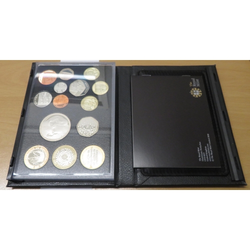 252 - 2011 UK proof cased set of fourteen coins, issued by The Royal Mint, some coins with very light toni... 