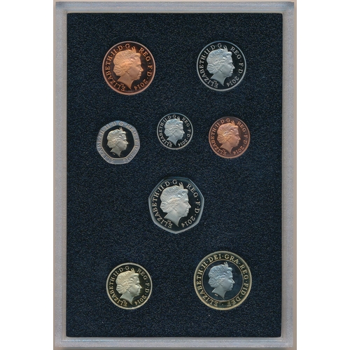 261 - 2014 UK Proof Coin Set Collector Edition (black book) FDC set of fourteen coins, issued by The Royal... 