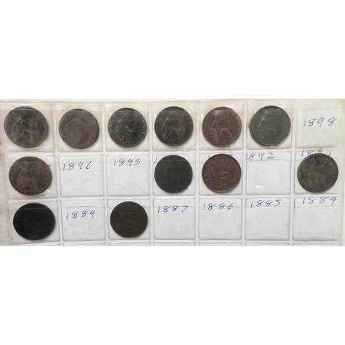 199 - English pre-decimal coin collection with good silver content, in mixed condition, with 1890 crown, r... 