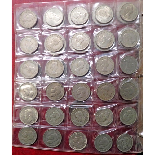 199 - English pre-decimal coin collection with good silver content, in mixed condition, with 1890 crown, r... 