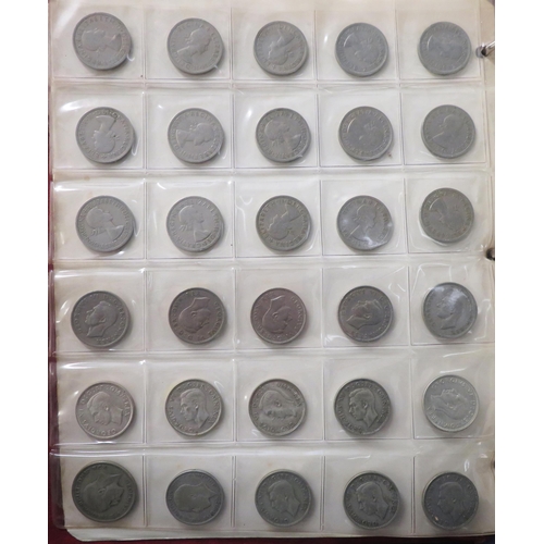 199 - English pre-decimal coin collection with good silver content, in mixed condition, with 1890 crown, r... 