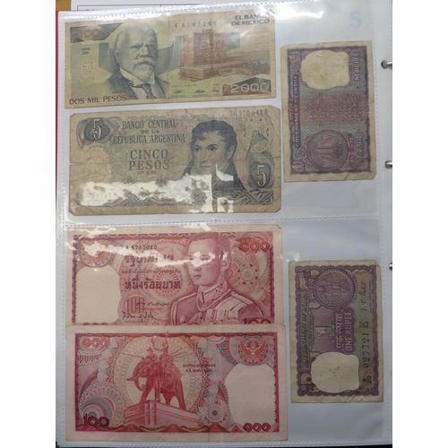 351 - World banknotes collection in mixed condition with GB including £5 Gill SE81, 10/- Beale 67B last se... 