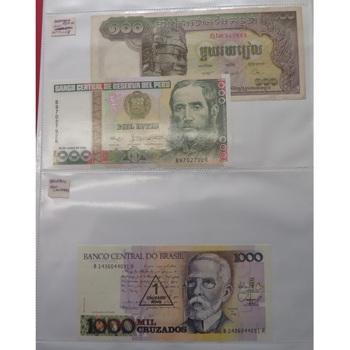 351 - World banknotes collection in mixed condition with GB including £5 Gill SE81, 10/- Beale 67B last se... 