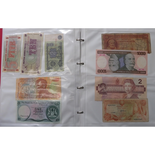 351 - World banknotes collection in mixed condition with GB including £5 Gill SE81, 10/- Beale 67B last se... 