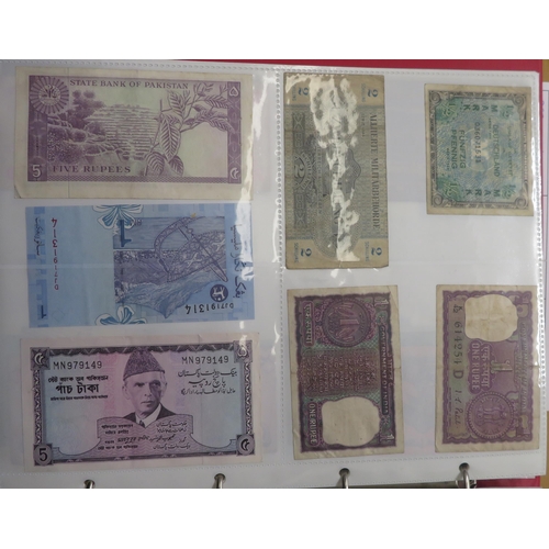 351 - World banknotes collection in mixed condition with GB including £5 Gill SE81, 10/- Beale 67B last se... 