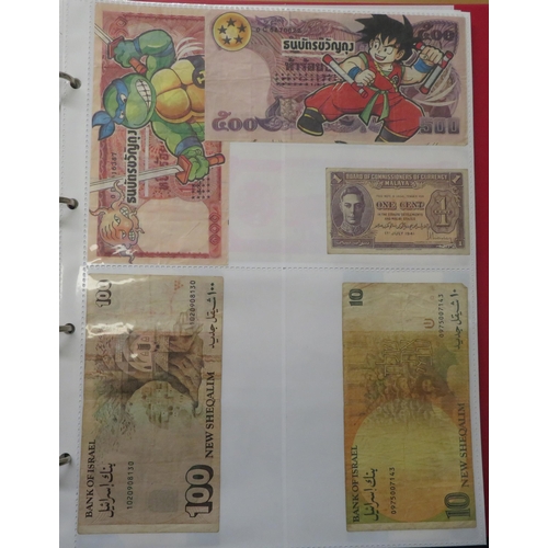 351 - World banknotes collection in mixed condition with GB including £5 Gill SE81, 10/- Beale 67B last se... 