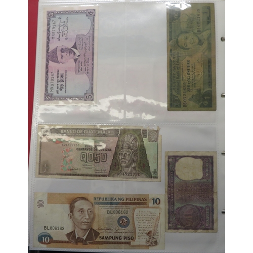 351 - World banknotes collection in mixed condition with GB including £5 Gill SE81, 10/- Beale 67B last se... 