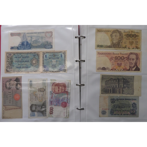 351 - World banknotes collection in mixed condition with GB including £5 Gill SE81, 10/- Beale 67B last se... 