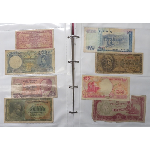 351 - World banknotes collection in mixed condition with GB including £5 Gill SE81, 10/- Beale 67B last se... 