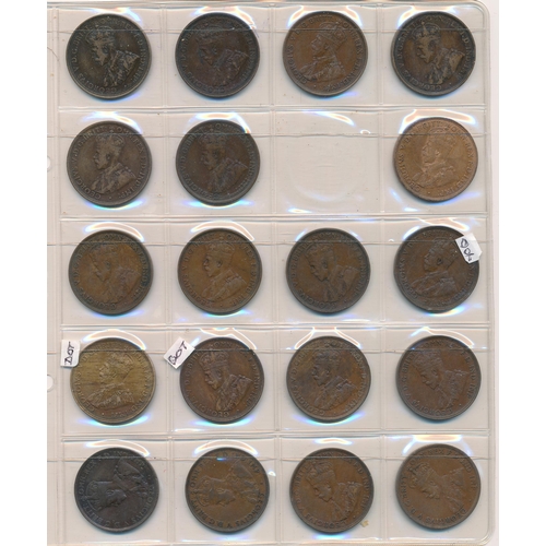 287 - Australia. Twenty-six 'Commonwealth of Australia' one pennies with dates from 1911-1935. Some dates ... 