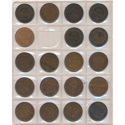 287 - Australia. Twenty-six 'Commonwealth of Australia' one pennies with dates from 1911-1935. Some dates ... 