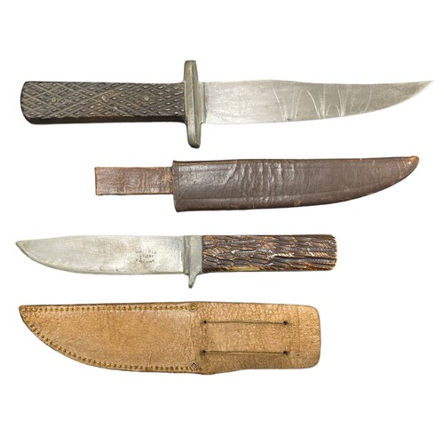 64 - Pair of sheaved Bowie knives including a Bukta Bowie with ‘Bukta British Manufacture’ makers mark, b... 