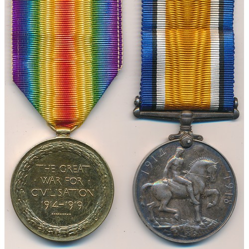 7 - Pair of First World War medals to Daniel Barr (Royal Warwickshire Regiment) with Victory medal to 23... 