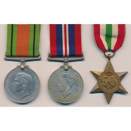 24 - Second World War, Alfred James Barr (Coventry), A medal group comprising of The Defence Medal, The W... 