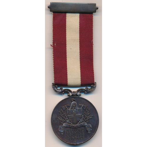 44 - Fire Brigade -  London Private Fire Brigades Association bronze For Long Service and Good Conduct Me... 