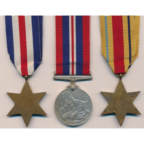 27 - Second World War small medal group with The War Medal 1939-45, The Africa Star and The France and Ge... 