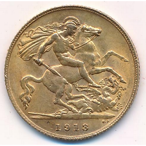 223 - 1913 half sovereign fine.