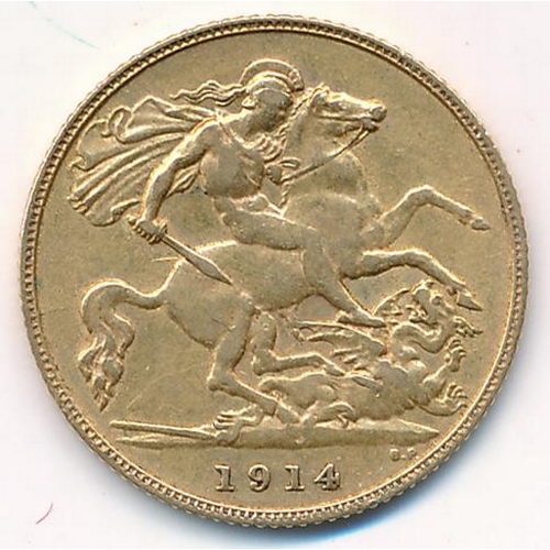 224 - 1914 half sovereign fine.