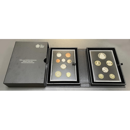 260 - 2014 UK Proof Coin Set Collector Edition (black book) FDC set of 14 coins, issued by The Royal Mint,... 