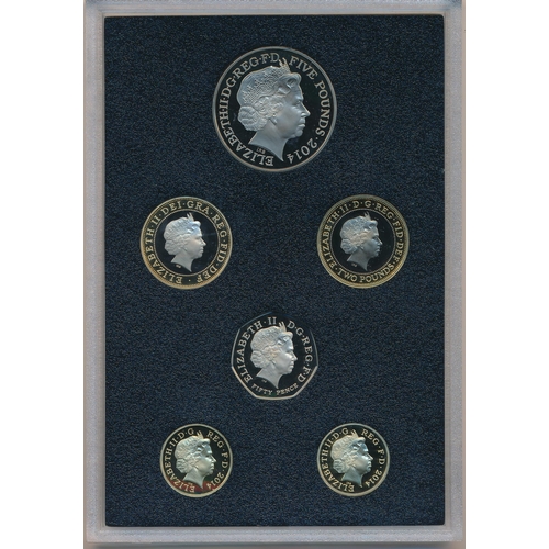 260 - 2014 UK Proof Coin Set Collector Edition (black book) FDC set of 14 coins, issued by The Royal Mint,... 