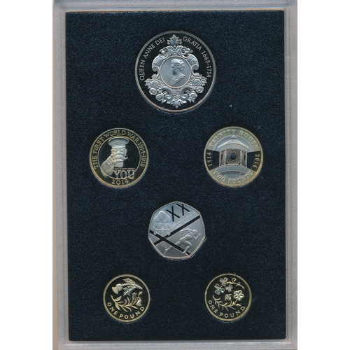 260 - 2014 UK Proof Coin Set Collector Edition (black book) FDC set of 14 coins, issued by The Royal Mint,... 