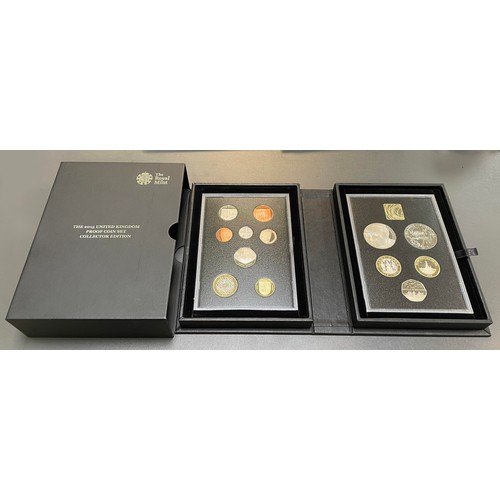 262 - 2015 UK Proof Coin Set Collector Edition (black book) FDC set of 13 coins, issued by The Royal Mint,... 