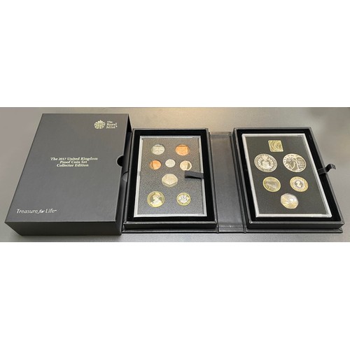 267 - 2017 UK Proof Coin Set Collector Edition (black book) FDC set of 13 coins, issued by The Royal Mint,... 