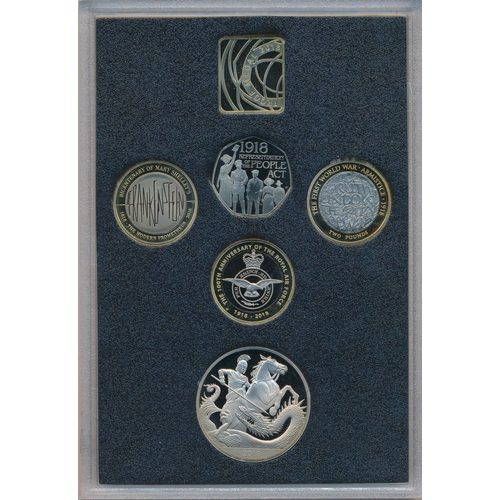 269 - 2018 UK Proof Coin Set (black book) FDC set of 13 coins, issued by The Royal Mint, with certificates... 