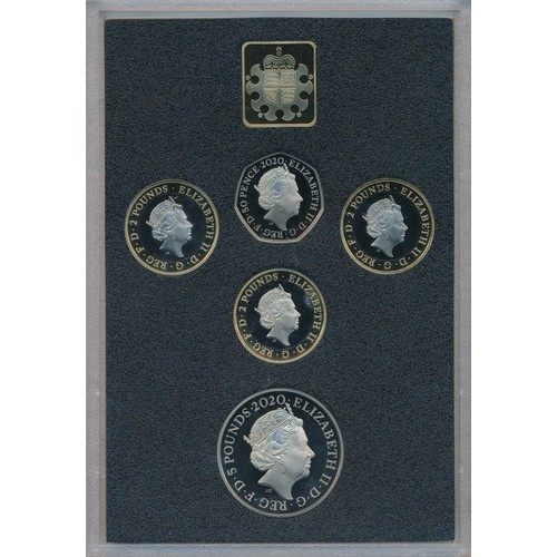 271 - 2020 UK Proof Coin Set (black book) FDC set of 13 coins, issued by The Royal Mint, with certificates... 