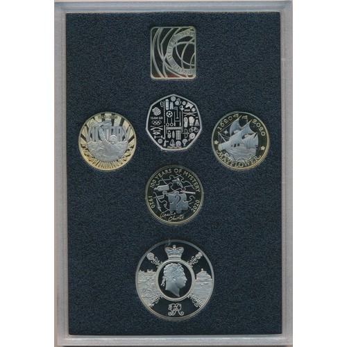 271 - 2020 UK Proof Coin Set (black book) FDC set of 13 coins, issued by The Royal Mint, with certificates... 