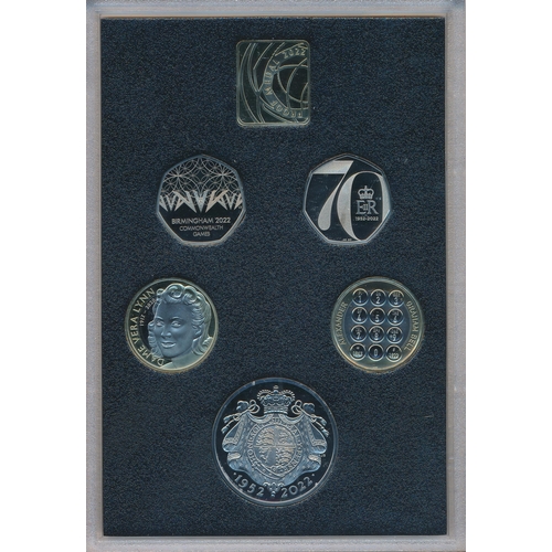 273 - 2022 UK Proof Coin Set (black book) FDC set of 13 coins, issued by The Royal Mint, with certificates... 