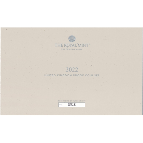 273 - 2022 UK Proof Coin Set (black book) FDC set of 13 coins, issued by The Royal Mint, with certificates... 