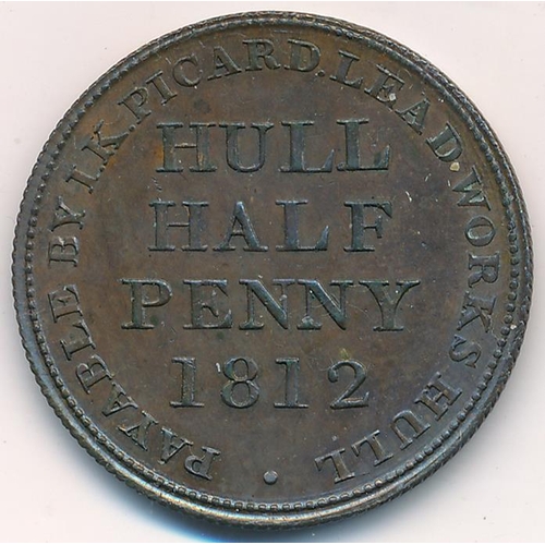 146 - 1812 Picard of Hull halfpenny token. Obv. 