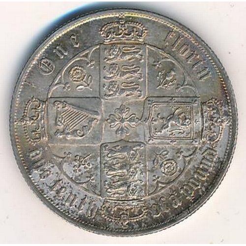 183 - 1872 Victoria gothic florin, extremely fine, attractive toning.