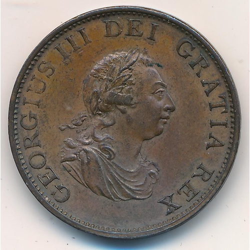 174 - George III 1799 half penny near very fine.