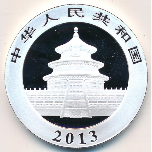 296 - China 2013 10 yuan .999 silver uncirculated with Westminster certificate.