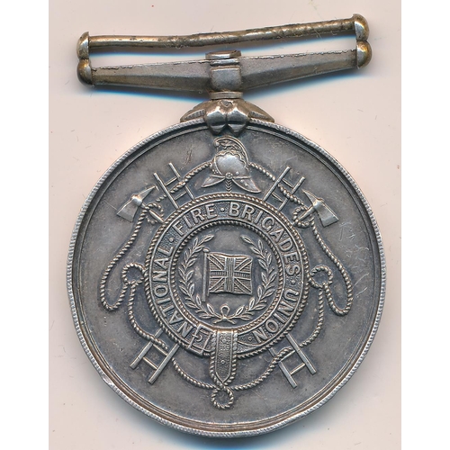 45 - Fire Brigade – British Fire Brigade hallmarked Long Service medal without ribbon, engraved “Boston F... 